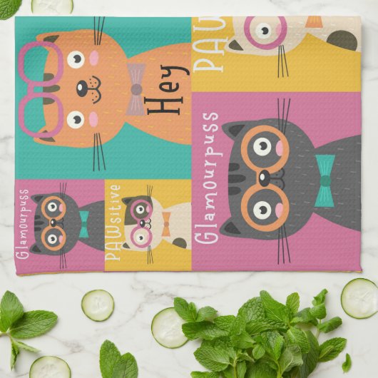 Cat Says Hey Funny Memes    Theedoek (Gevouwen)