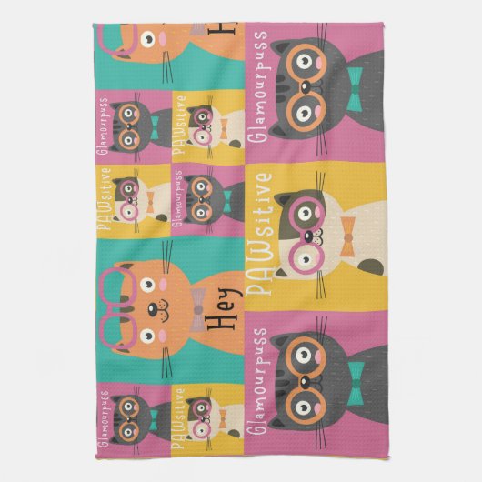 Cat Says Hey Funny Memes    Theedoek (Verticaal)