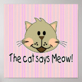 Cat Says Meow Poster (Voorkant)