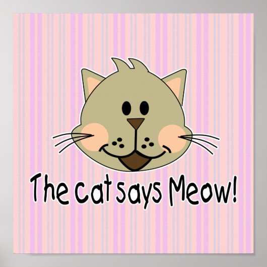 Cat Says Meow Poster (Voorkant)