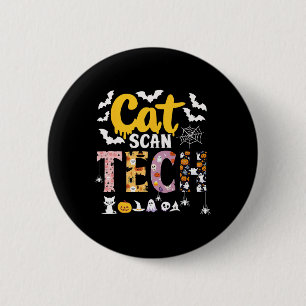 Cat Scan CT Rad Tech Halloween Kostuum Spider Fly Ronde Button 5,7 Cm