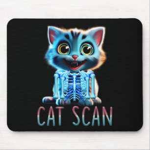 CAT Scan CT Scan Halloween Cat X-ray Pun Meme Rad Muismat