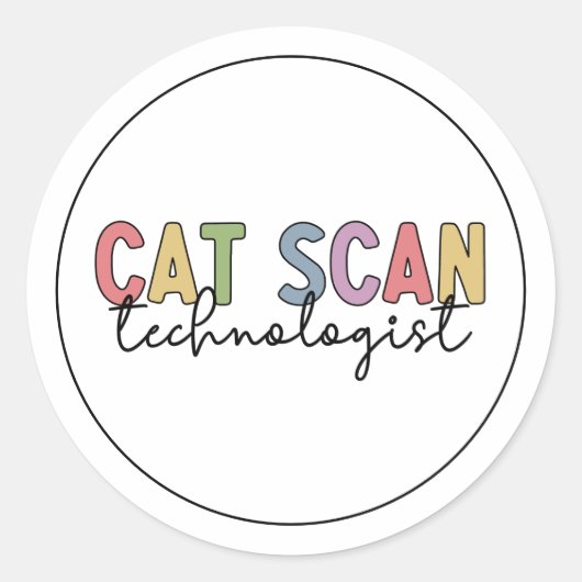 CAT Scan Technologist CT Tech Radiology Gifts Ronde Sticker (Voorkant)