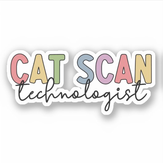 CAT Scan Technologist CT Tech Radiology Gifts Sticker (Voorkant)