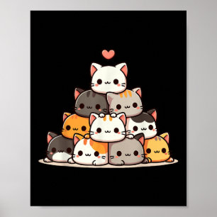Cat Schattige Cats Anime Kawaii Neko Poster