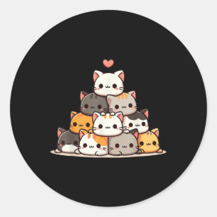 Cat Schattige Cats Anime Kawaii Neko Ronde Sticker