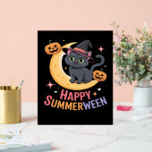 Cat Schattige Halloween Esthetisch Essentieel T-sh Acryl Bord (Huwelijk)