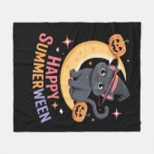 Cat Schattige Halloween Esthetisch Essentieel T-sh Fleece Deken (Voorkant (Horizontaal))