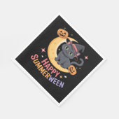 Cat Schattige Halloween Esthetisch Essentieel T-sh Servet (Hoek)