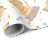 Cat - Schattigee yogakat voor kattenliefhebber, yo Cadeaupapier (Rol Hoek)