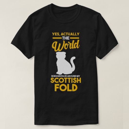 Cat Scottish Fold T-shirt (Design voorkant)