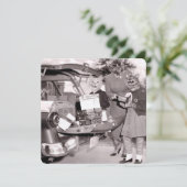 Cat Scout Cookies voor verkoop! Enkele wenskaart Kaart (Staand voorkant)