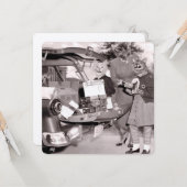 Cat Scout Cookies voor verkoop! Enkele wenskaart Kaart (Voorkant / Achterkant in situ)