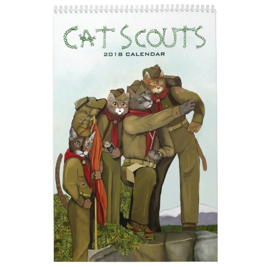 Cat Scouts 2018 Cute Camping Cats Calendar Kalender (Hoes)
