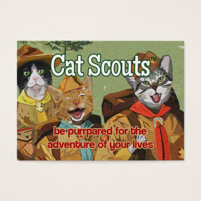 Cat Scouts (TM) lidmaatschapskaart Visitekaartje (Voorkant)