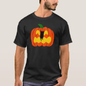 Cat Scratch Jack O' Lantern Pumpkin Halloween T-shirt (Voorkant)