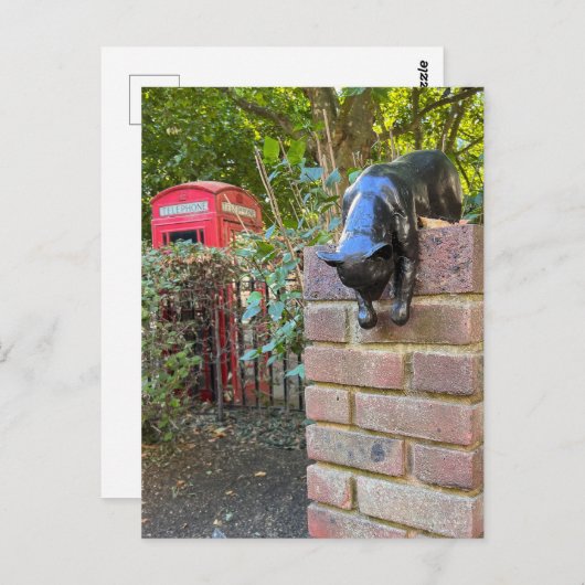 Cat Sculpture, London UK Briefkaart (Voorkant / Achterkant)