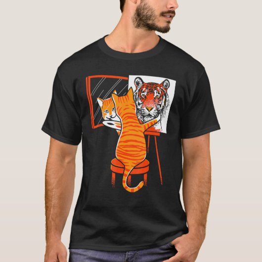 Cat Self Portrait T-shirt (Voorkant)