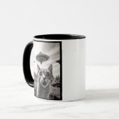 Cat Selfie Alien Invasion Mok (Voorkant links)