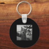 Cat Selfie Shark Crocodile Italian Brainrot Meme M Sleutelhanger (Voorkant)