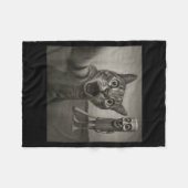 Cat Selfie Tung Tung Tung Sahur Italian Brainrot F Fleece Deken (Voorkant (Horizontaal))