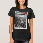 Cat Selfie Ufo Alien Funny Surprised Cat Meme Men  T-shirt (Voorkant)