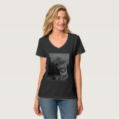 Cat Selfie UFO Sighting  Alien Conspiracy Sci Fi L T-shirt (Voorkant volledig)