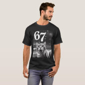Cat Selfie With 67 Meme Funny Cats Graphic For Men T-shirt (Voorkant volledig)