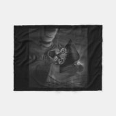 Cat Selfie With Cthulhu Cosmic Horror Funny Meme M Fleece Deken (Voorkant (Horizontaal))