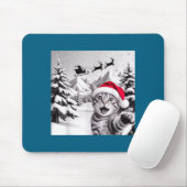Cat Selfie With Santa  Muismat (Met muis)