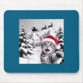 Cat Selfie With Santa  Muismat (Voorkant)