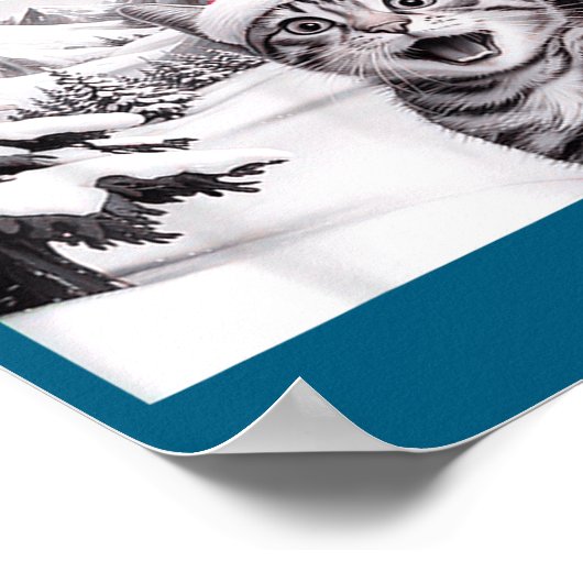 Cat Selfie With Santa  Poster (Hoek)