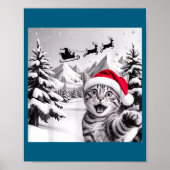 Cat Selfie With Santa  Poster (Voorkant)