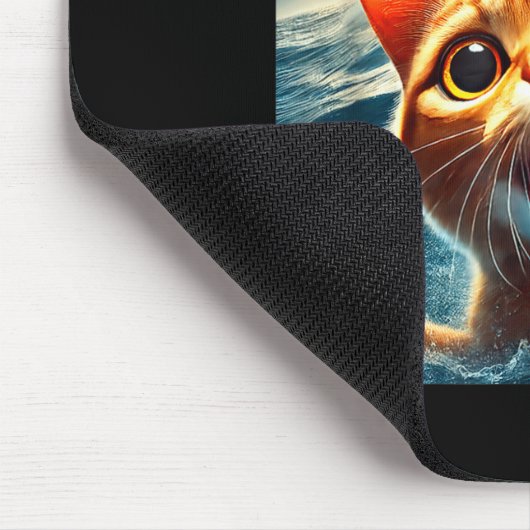 Cat Selfie With Shark Funny  Muismat (Hoek)