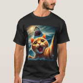 Cat Selfie With Shark Funny  T-shirt (Voorkant)