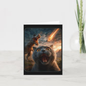 Cat Selfie With T-rex Dinosaur Funny Cat T Rex Shi Kaart (Voorkant)