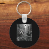 Cat Selfie With Turkey Funny Happy Thanksgiving Da Sleutelhanger (Voorkant)