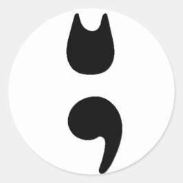 Cat Semicolon Sticker