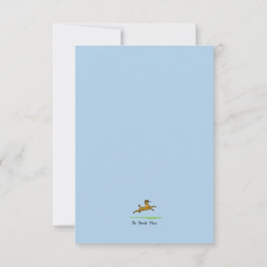 Cat Servant en Poedel Note Kaart (Achterkant)