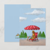 Cat Servant en Poedel Note Kaart (Voorkant / Achterkant)