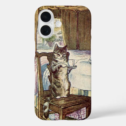 Cat Serving Tea - Beatrix Potter Case-Mate iPhone Case (Achterkant)