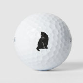 Cat Shadow Silhouette Black Animal Golfballen (Voorkant)