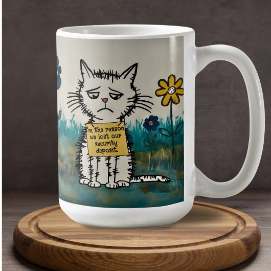 Cat Shame Sign Grappige zin Schattigee Cartoon Koffiemok