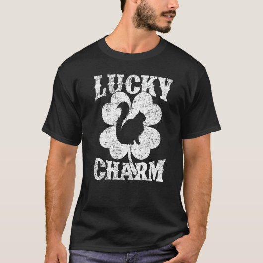 Cat Shamrock Lucky Charm Himalayan Cat St Patrick T-shirt (Voorkant)