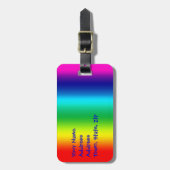 Cat Shaped Rainbow Twirl Bagagelabel (Voorkant verticaal)