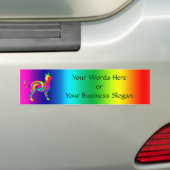 Cat Shaped Rainbow Twist Bumpersticker (Op auto)