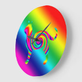 Cat Shaped Rainbow Twist Grote Klok (Hoek)