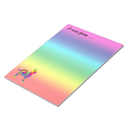 Cat Shaped Rainbow Twist Notitieblok (Schuin)
