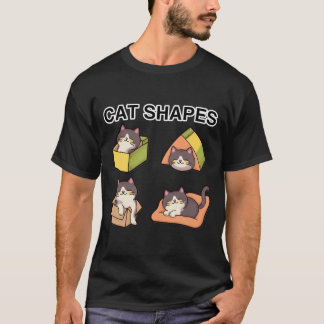 Cat Shapes - Speelse en Schattige Feline Design f T-shirt