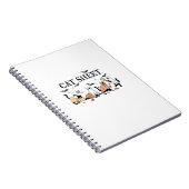 Cat Sheet Schattigee zwarte katten in spook Hallow Notitieboek (Rechterzijde)